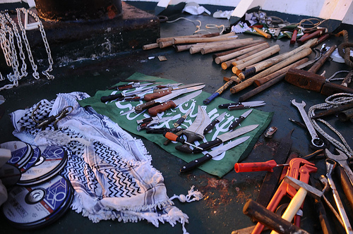 Las armas encontradas en el Mavi Marmara