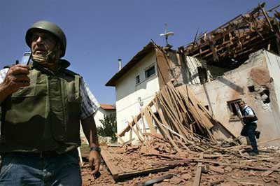 Un bombardement � Safed ...