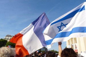 Drapeaux Israel-France