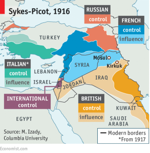 Aujourd'hui nous constatons le cuisant échec des projets du Français Picot et de l'anglais Sykes pour gérer le Moyen-Orient